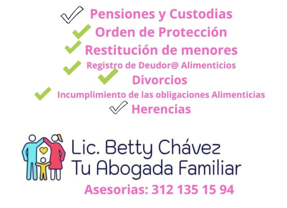 Servicios ofrecidos por Betty Chávez tu abogada familiar